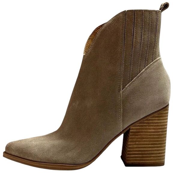 NWT Marc Fisher Women's Ommie Pointed Toe Booties Size 9 Beige Suede - Picture 8 of 11